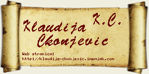 Klaudija Čkonjević vizit kartica